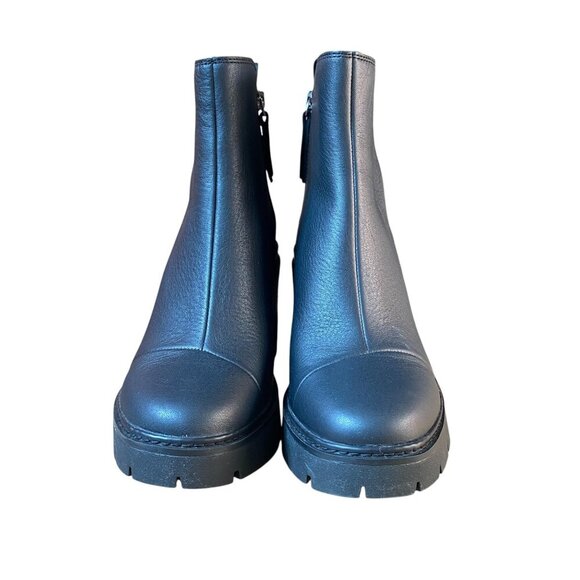 Like New Toms Leather Rya Heeled Boots Black Size 9 - Picture 5 of 9